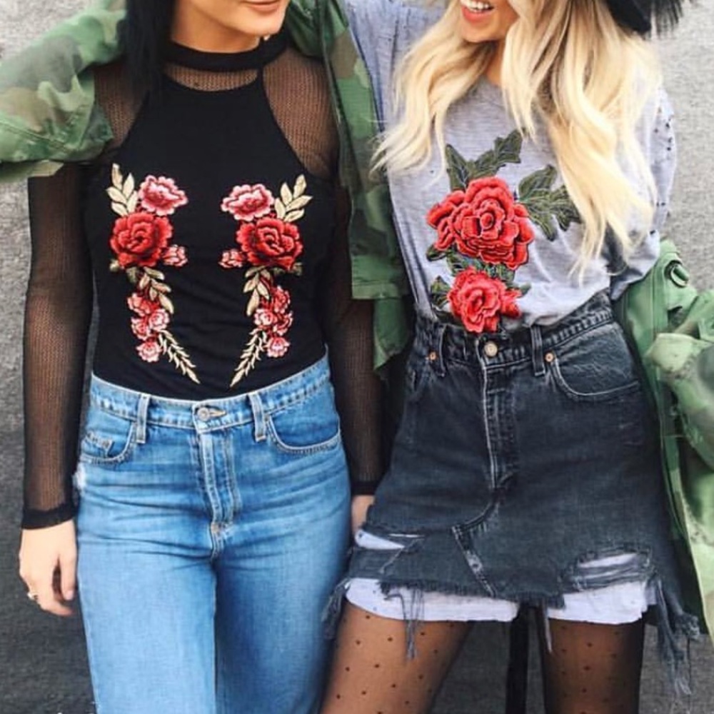 LF Rose Embroidered Bodysuit - Picture 2 of 5